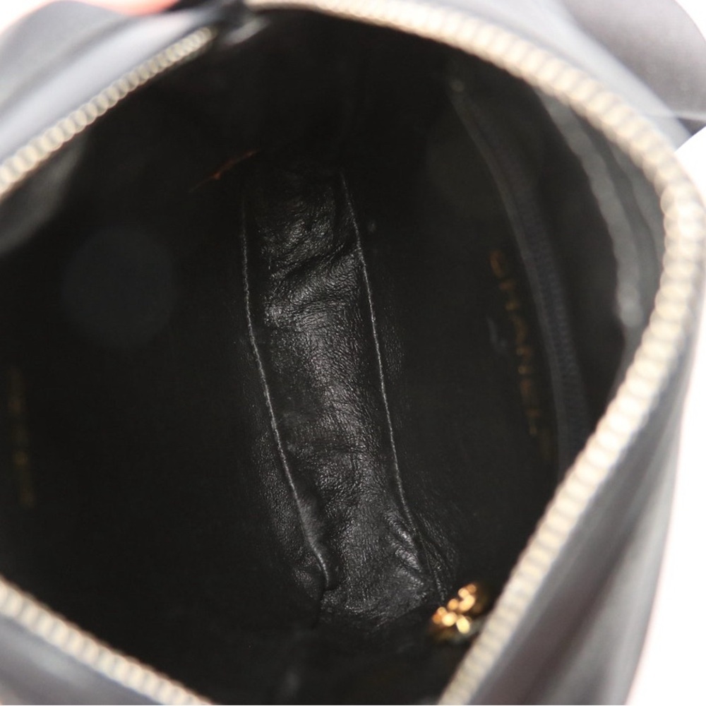 Chanel CC Tassel Evening Bag in Black Satin Interwoven Ribbon and Leather - Rare - Picture 5 of 8